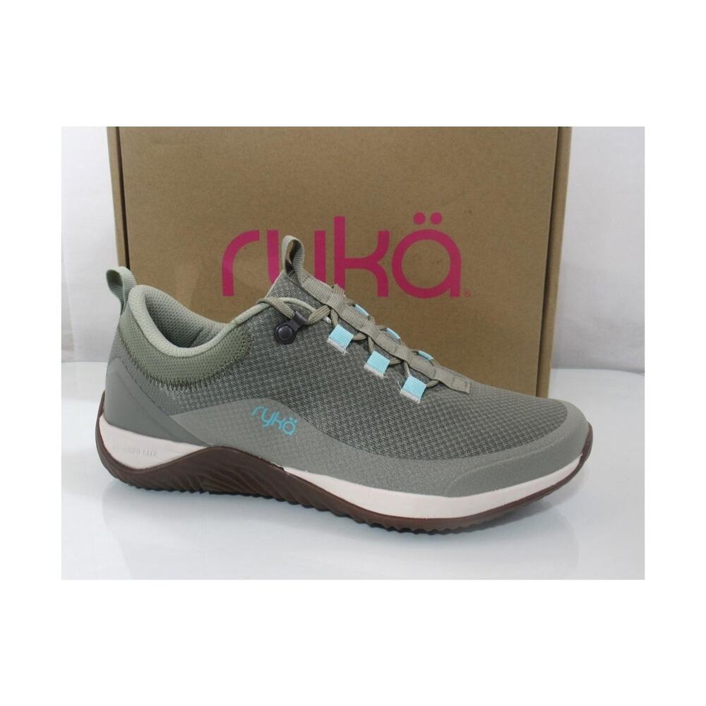 Women's Ryka Echo Low Lace Up Trail Outdoor Sneakers Arch Support Green Size 8
